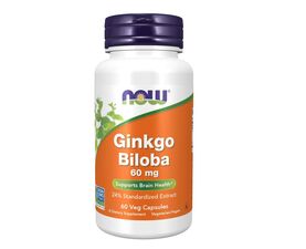 Ginkgo Biloba 60mg, 60vcaps (Now Foods)