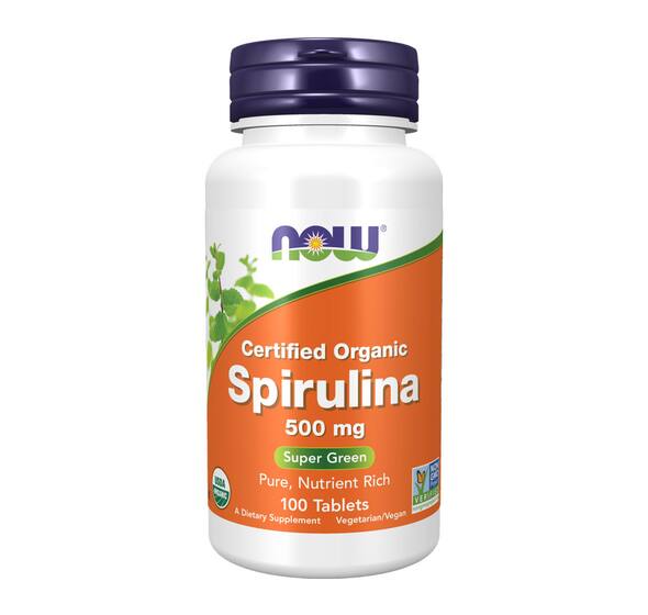 Spirulina 500 mg, 100 tabs (Now foods)