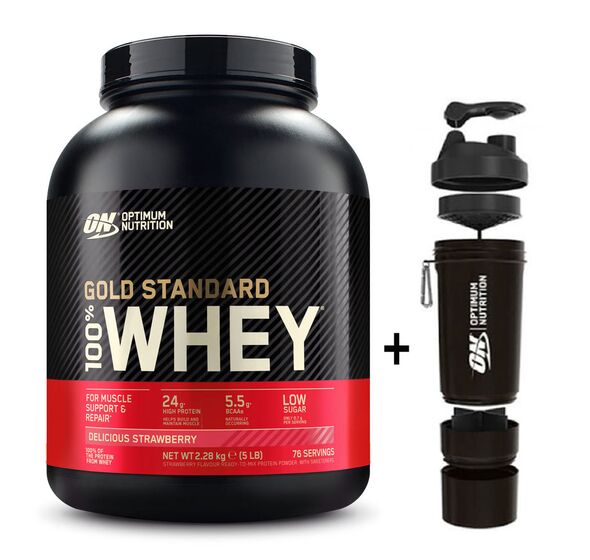 100% Whey Gold Standard 2273g + GIFT SmartShake 600ml (Optimum Nutrition)​